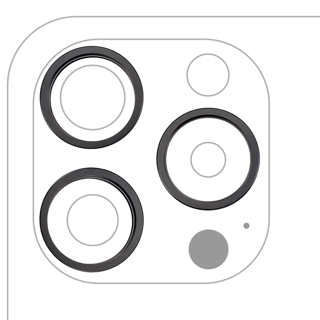 Rear Camera Lens Protector for iPhone 15 Pro (Black Titanium) - 3-pack