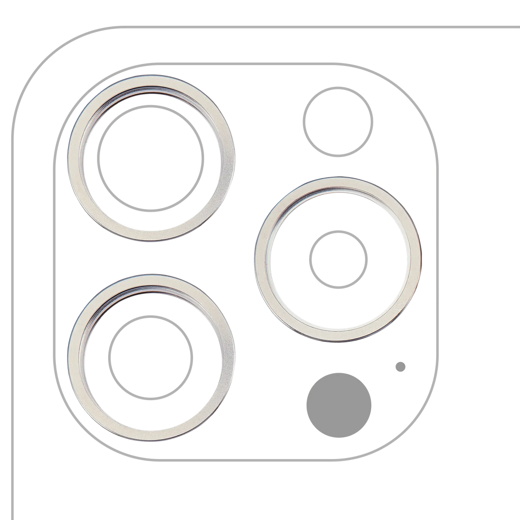 Rear Camera Bezel for iPhone 15 Pro (White Titanium) - 3-piece Set