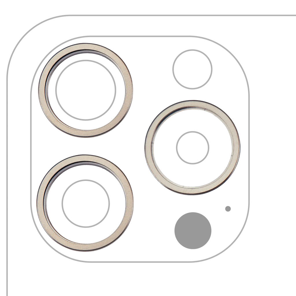 Rear Camera Frame Ring Set for iPhone 15 Pro (Natural Titanium) (3-Pack)