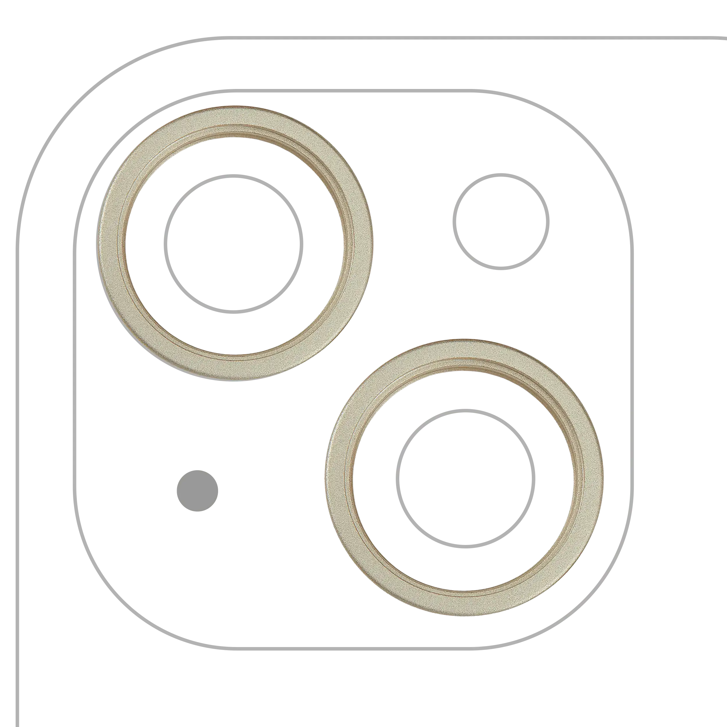 Rear Camera Lens Protector Ring for iPhone 15 / 15 Plus (Yellow) (2-pack)