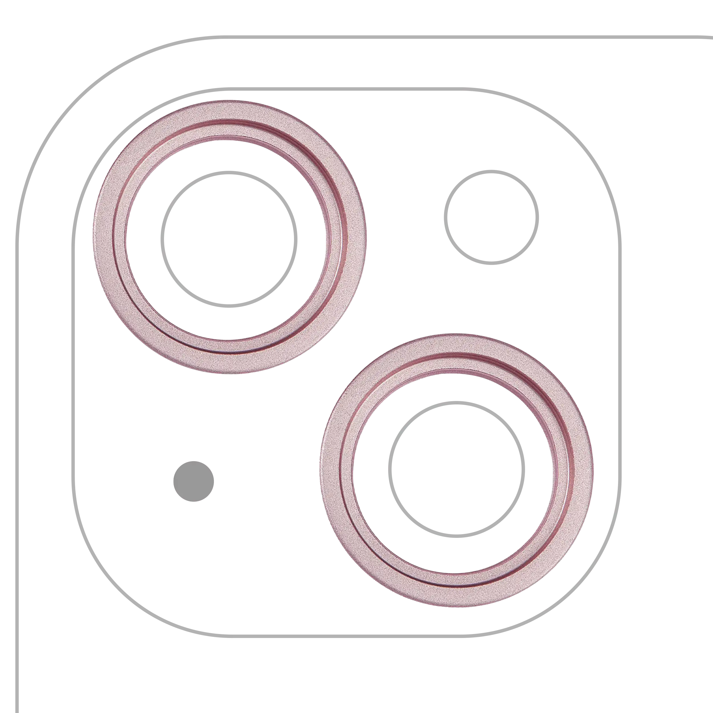 Camera Lens Ring for iPhone 15 / 15 Plus (Pink) (2-pack)