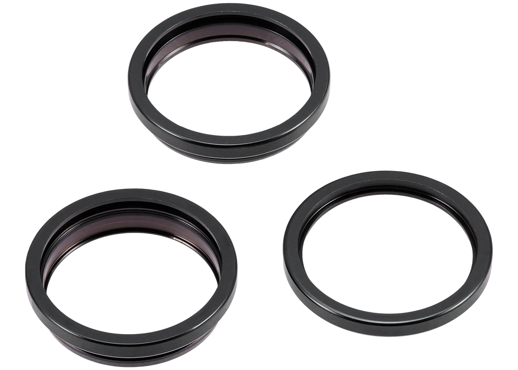 Only Rear Camera Lens Ring for iPhone 15 Pro Max (Black Titanium) (3-Pack)