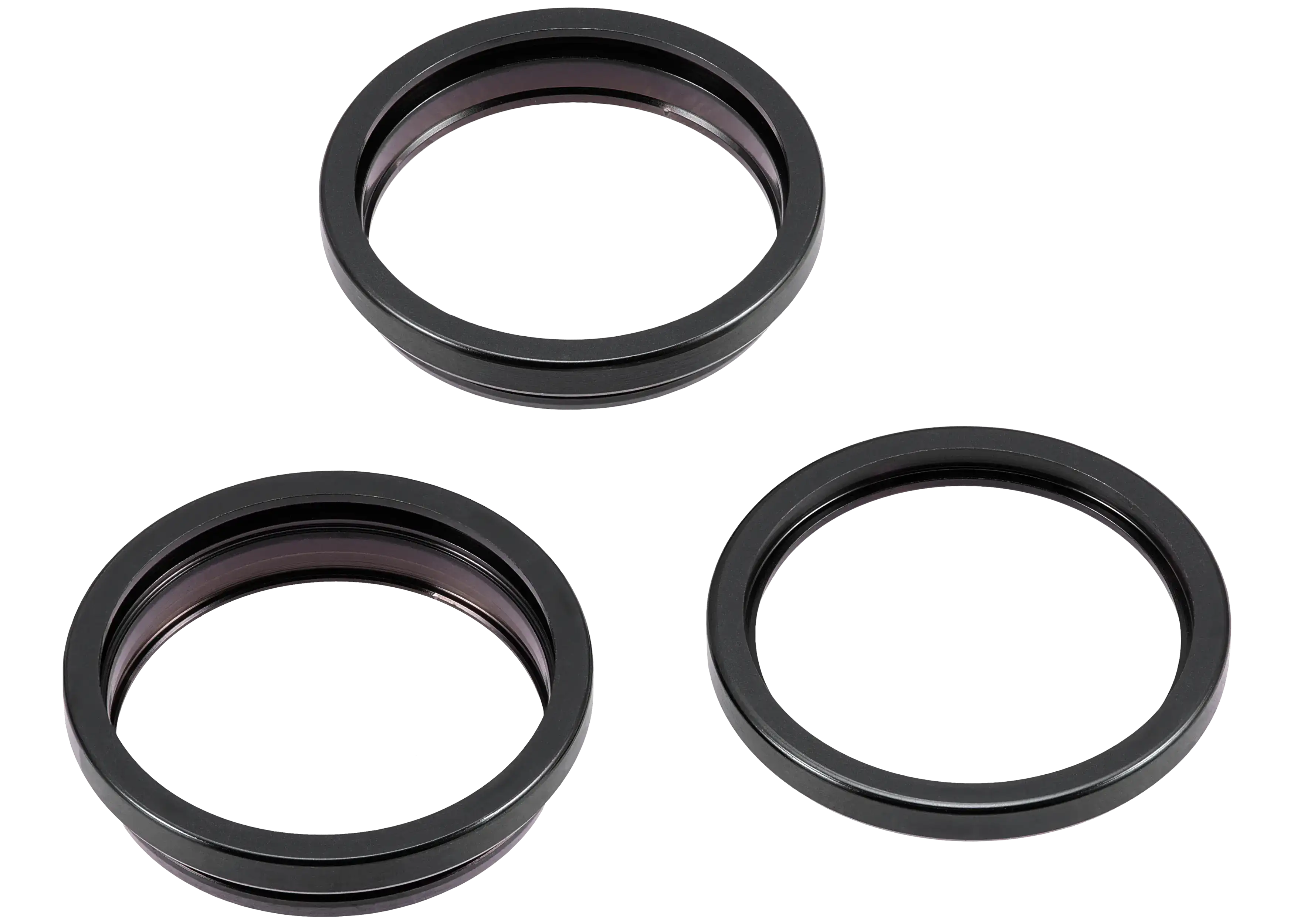 Only Rear Camera Lens Ring for iPhone 15 Pro Max (Black Titanium) (3-Pack)