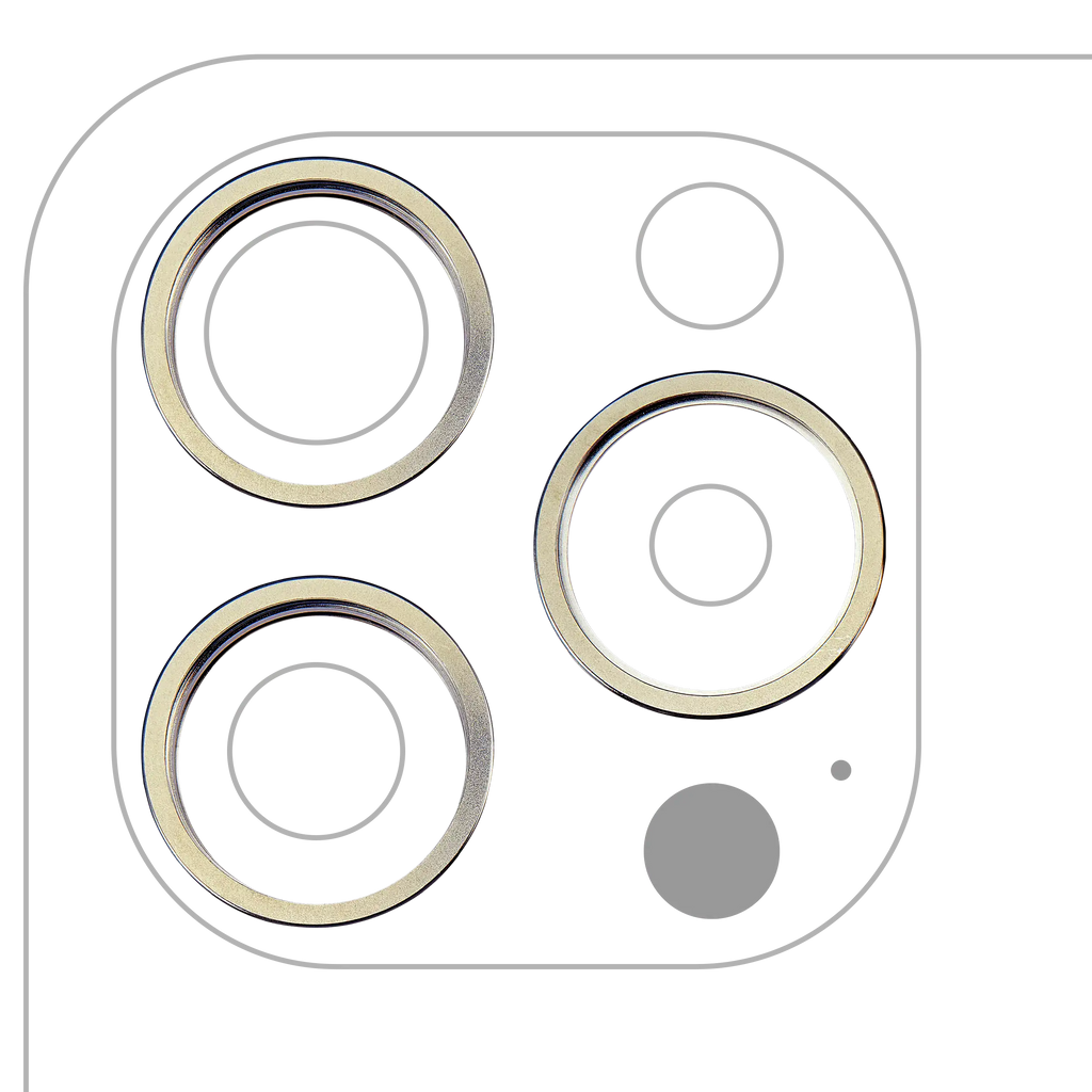 Rear Camera Lens Ring for iPhone 15 Pro Max (Natural Titanium) (3-piece set)