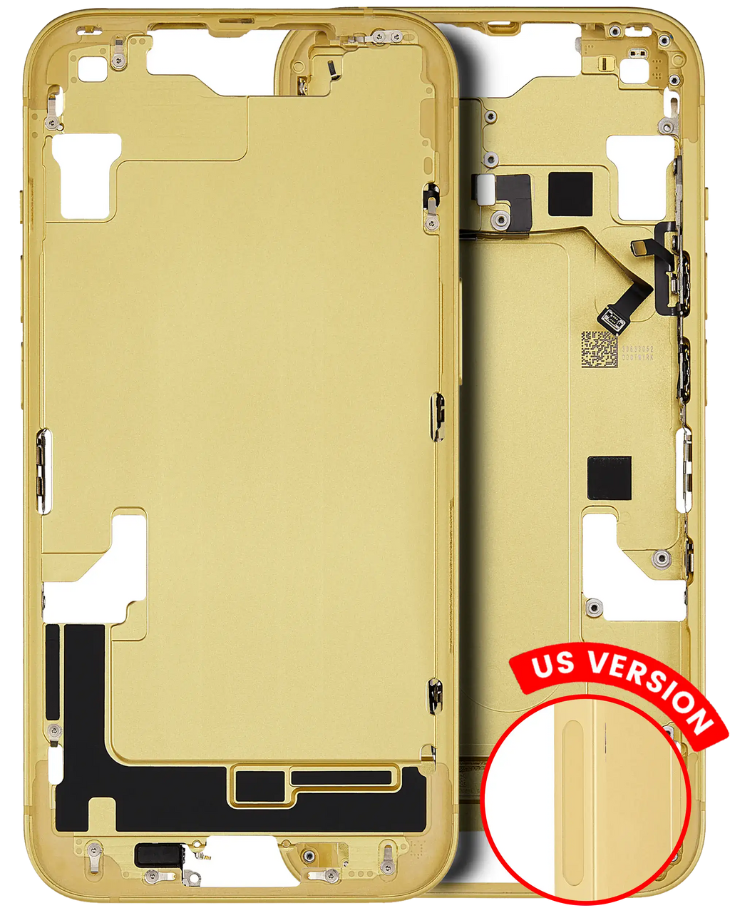 Original Apple-Ausbau C gebraucht – iPhone 14 US Version Rahmen Gelb