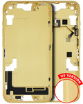 iPhone 14 US Midframe/Rahmen mit Kleinteilen Gelb gebrauchter OEM-Ausbau, Qualit