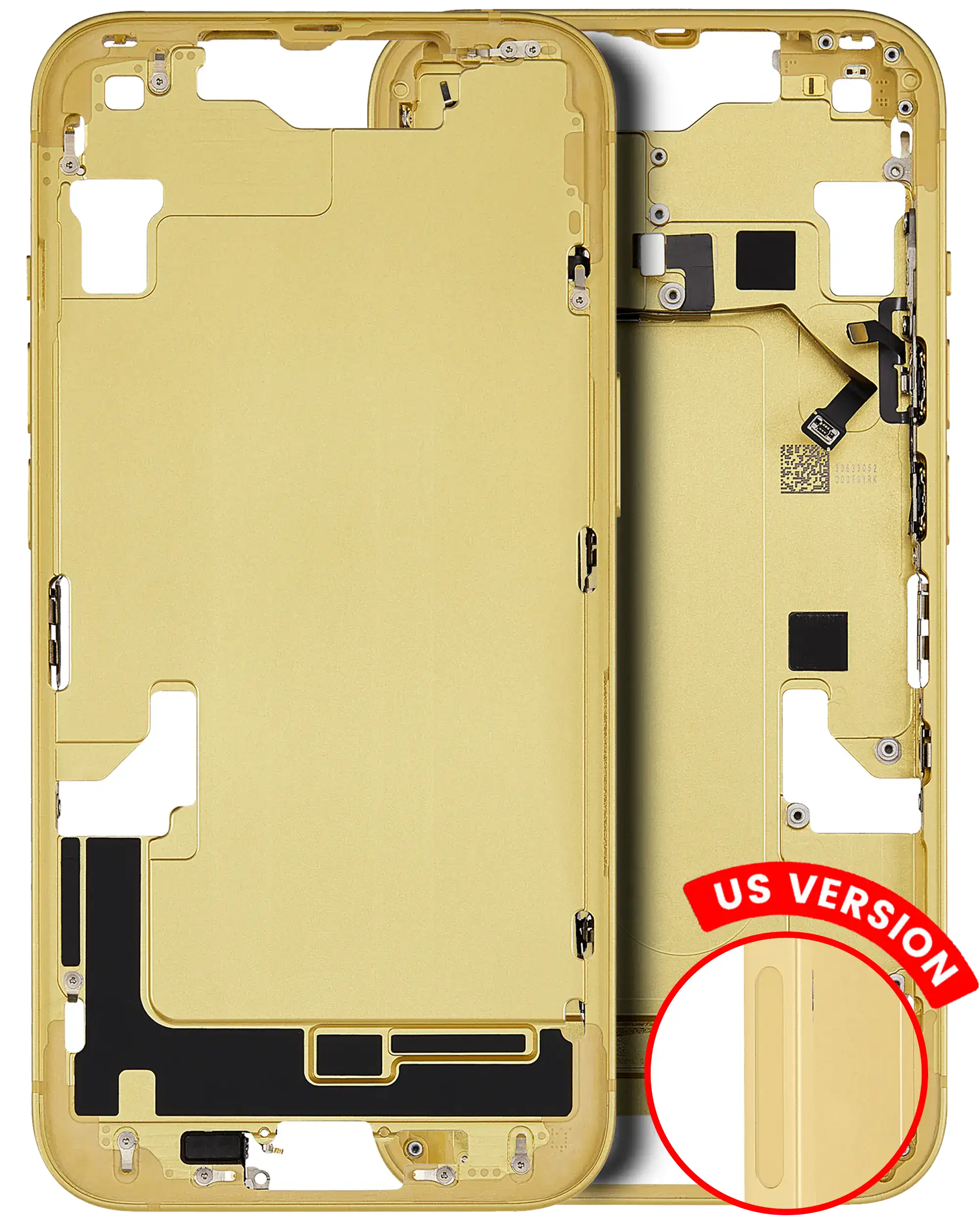 Original Apple-Ausbau C gebraucht – iPhone 14 US Version Rahmen Gelb