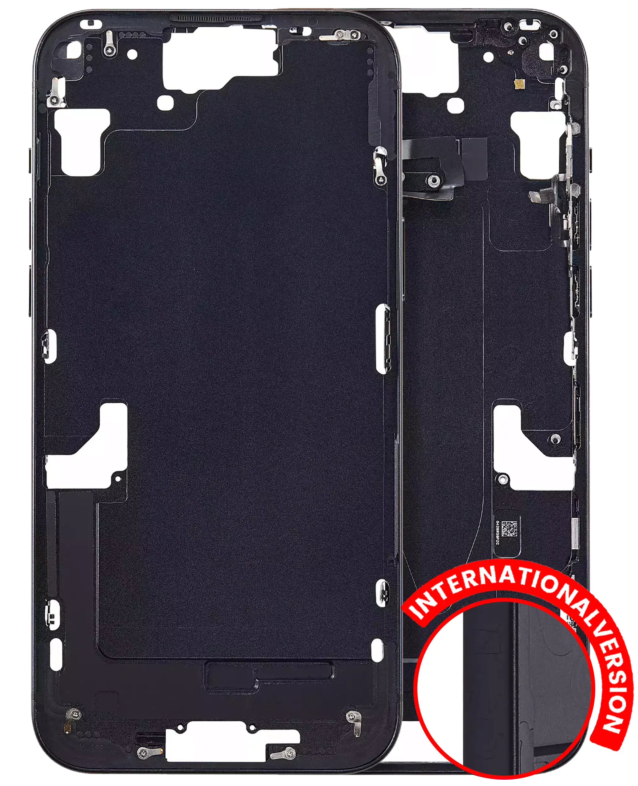 Midframe/Bezel with Small Parts for iPhone 15 Plus (EU / Global Version) (Aftermarket Plus) (Black)