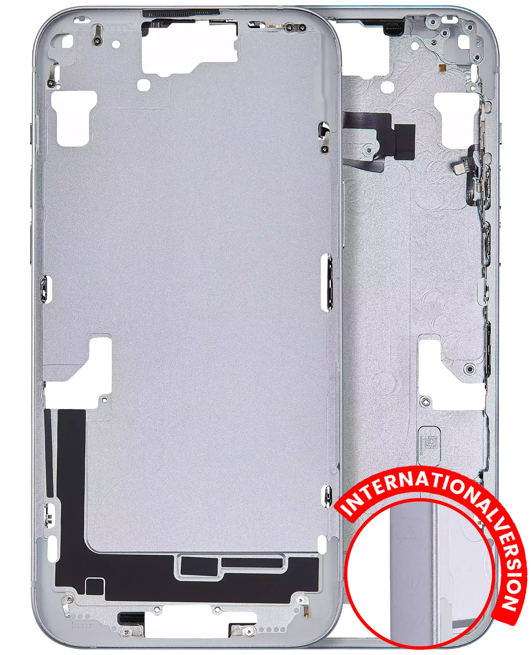 Backcover/Rahmen mit Kleinteilen für iPhone 15 Plus Blau Aftermarket Plus