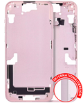Midframe/Rahmen mit Kleinteilen für iPhone 15 Plus (Aftermarket Plus, Pink)