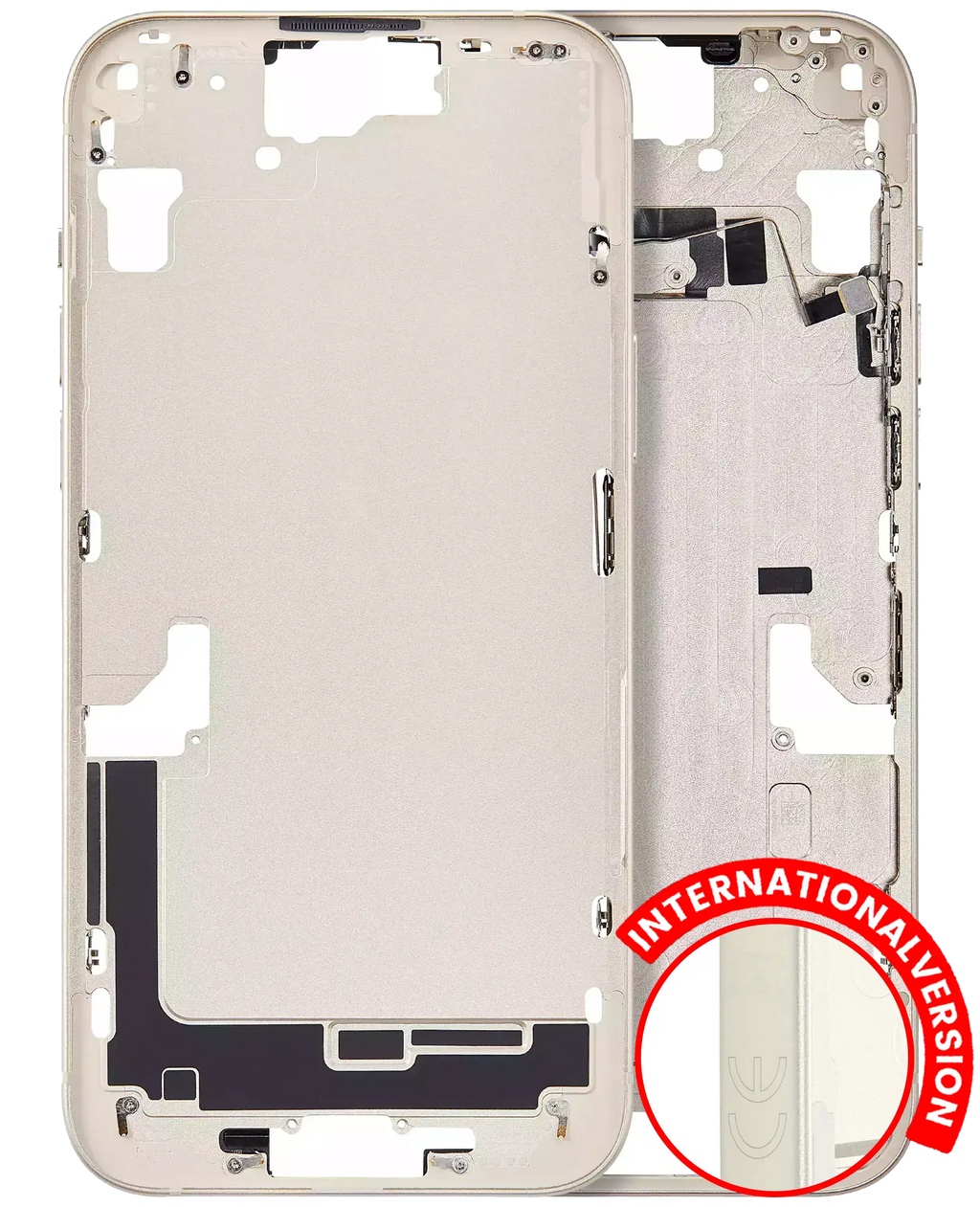 Midframe/Rahmen mit Kleinteilen für iPhone 15 Plus Gelb Aftermarket Plus