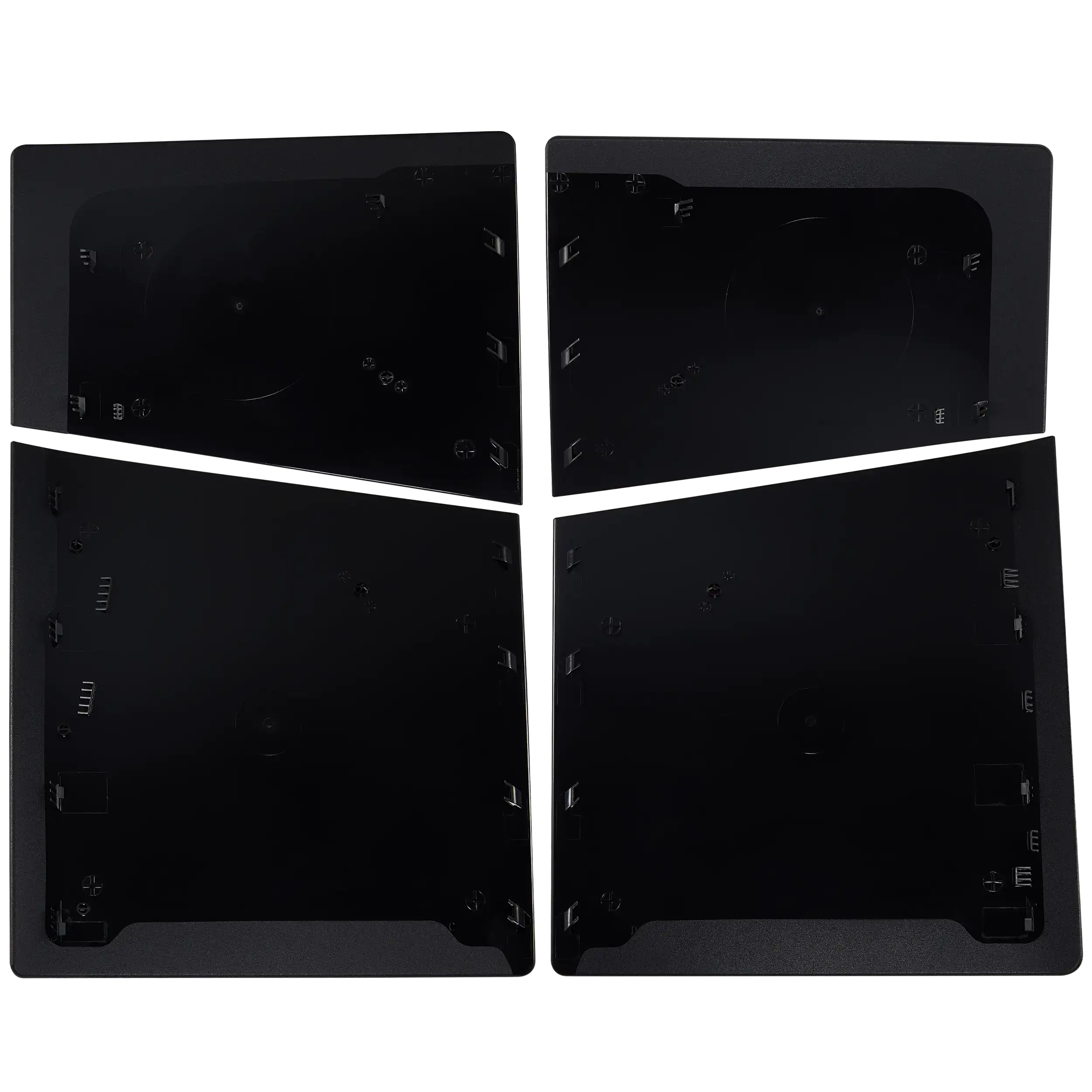 Gehäuseabdeckung (Ober- und Unterteil) für Sony PlayStation 5 Slim (Schwarz)
