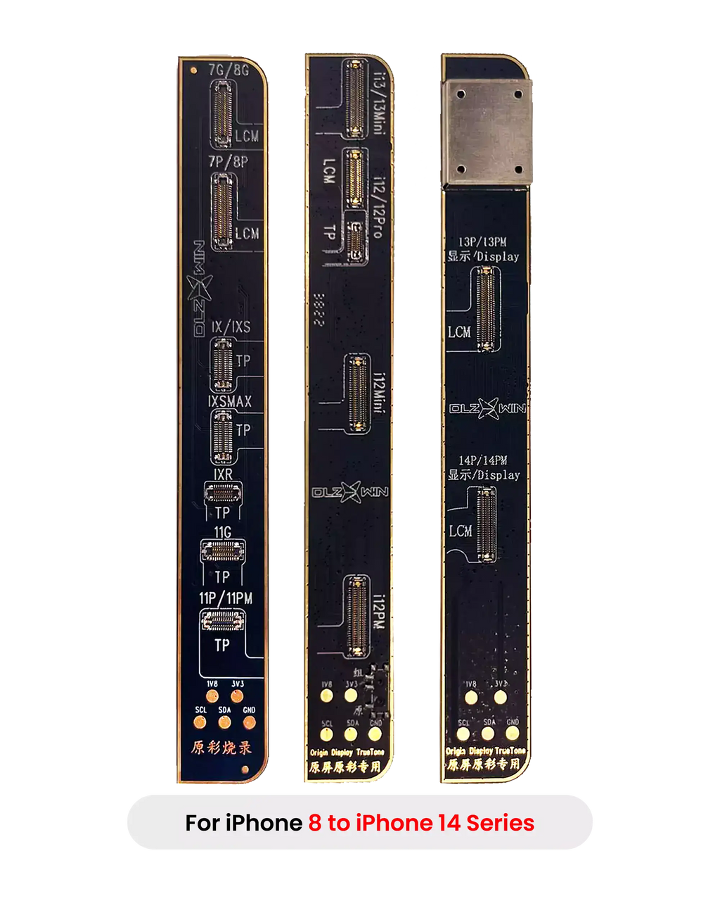 DLZ R100/R200 True Tone Restore Programmer Board Set for iPhone 8 to iPhone 14 Series (4-Pack)