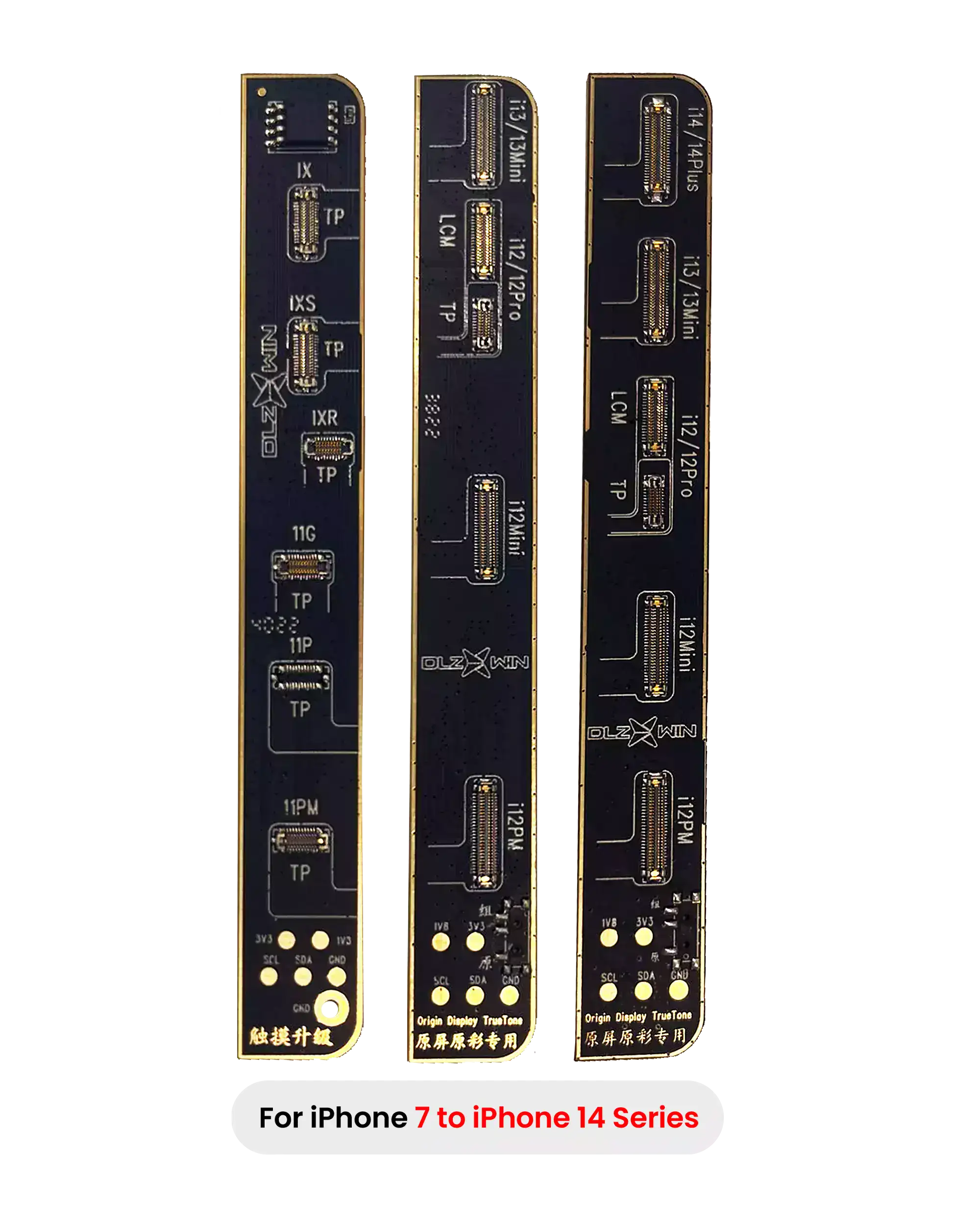 DLZ R200 True Tone Restore Programmer Boards Set for iPhone 7 to iPhone 14 Plus (3-Pack)