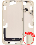 Midframe/Rahmen mit Kleinteilen für iPhone 15 Plus Gelb (Aftermarket Plus)