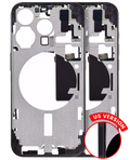 Midframe/Frame with Small Parts for iPhone 15 Pro (US Version) (Aftermarket Plus) (Black Titanium)