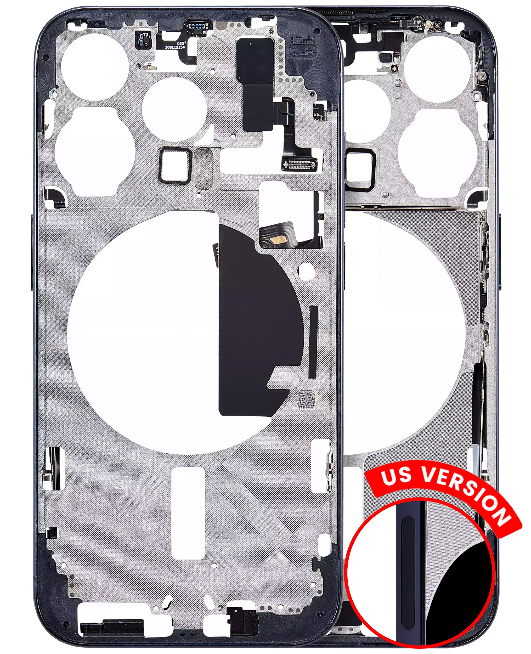 Aftermarket Plus Midframe/Rahmen Blau Titanium für iPhone 15 Pro