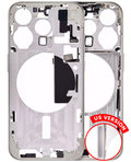 Midframe/Frame with Small Parts for iPhone 15 Pro (US Version) (Aftermarket Plus) (White Titanium)