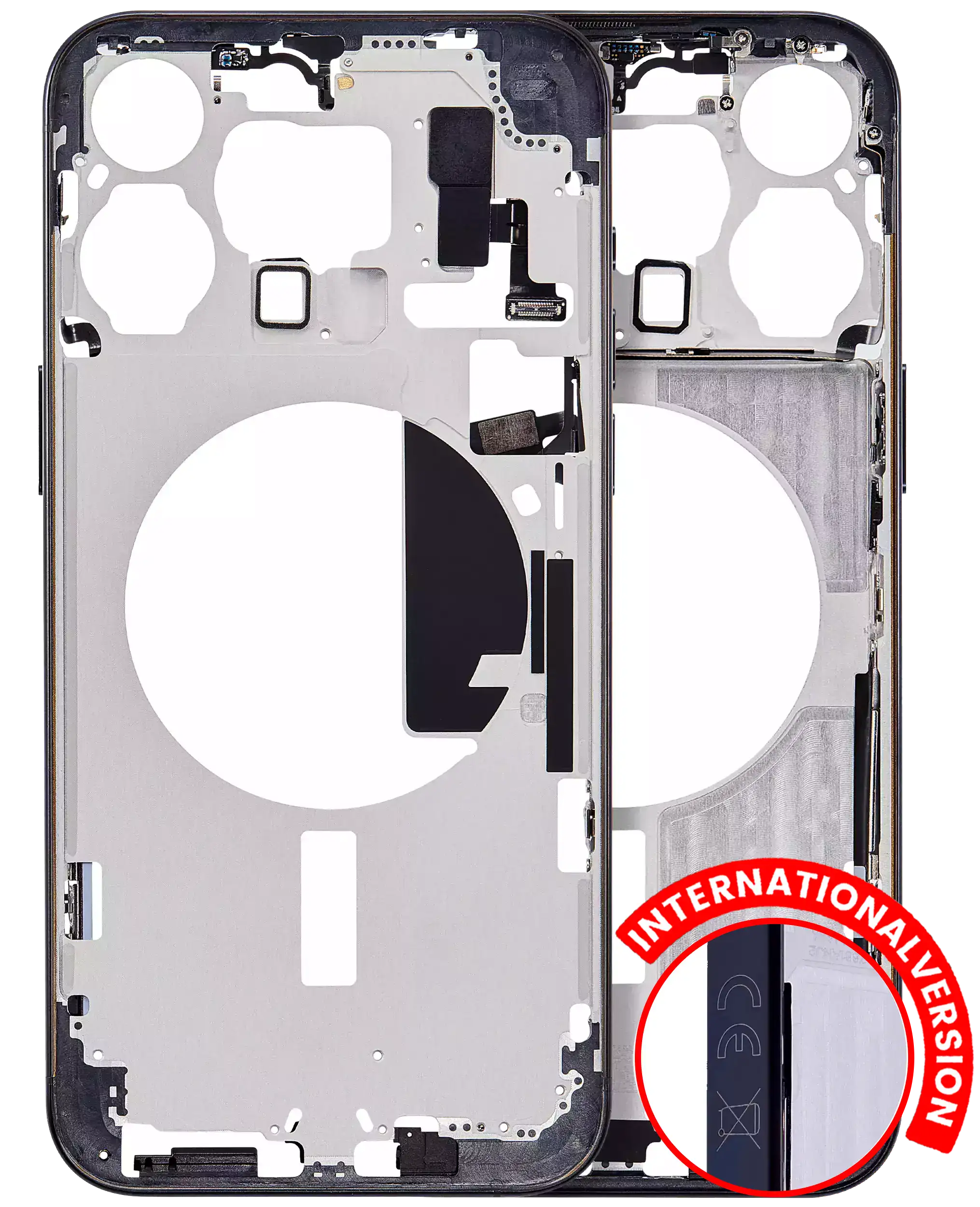 Midframe/Rahmen+Kit für iPhone 15 Pro Max Blau Titanium AP