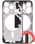 Midframe/Rahmen für iPhone 15 Pro, Global, Schwarz Titanium, Aftermarket Plus