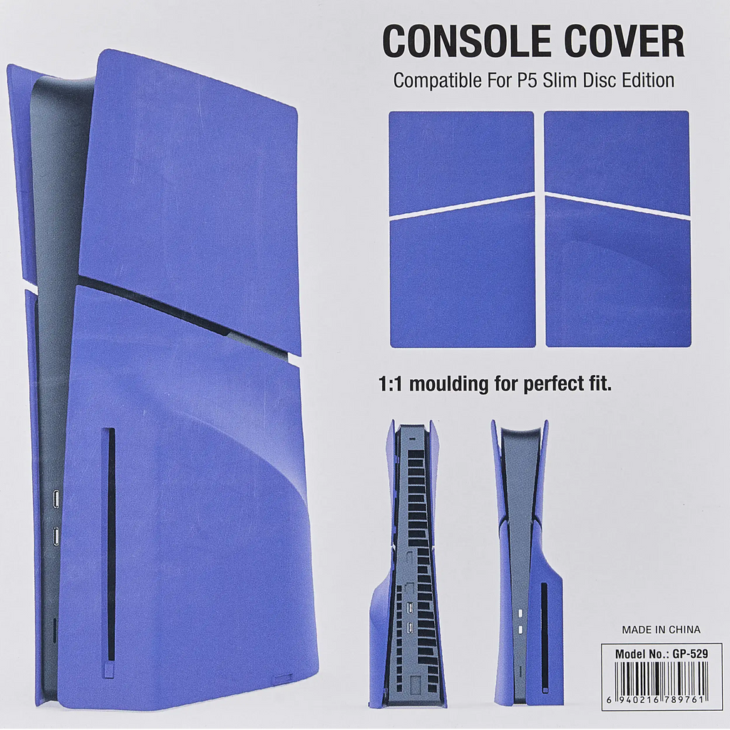 Console Cover (Top and Bottom) for Sony PlayStation 5 Slim Disc Edition – Deep Purple Blue