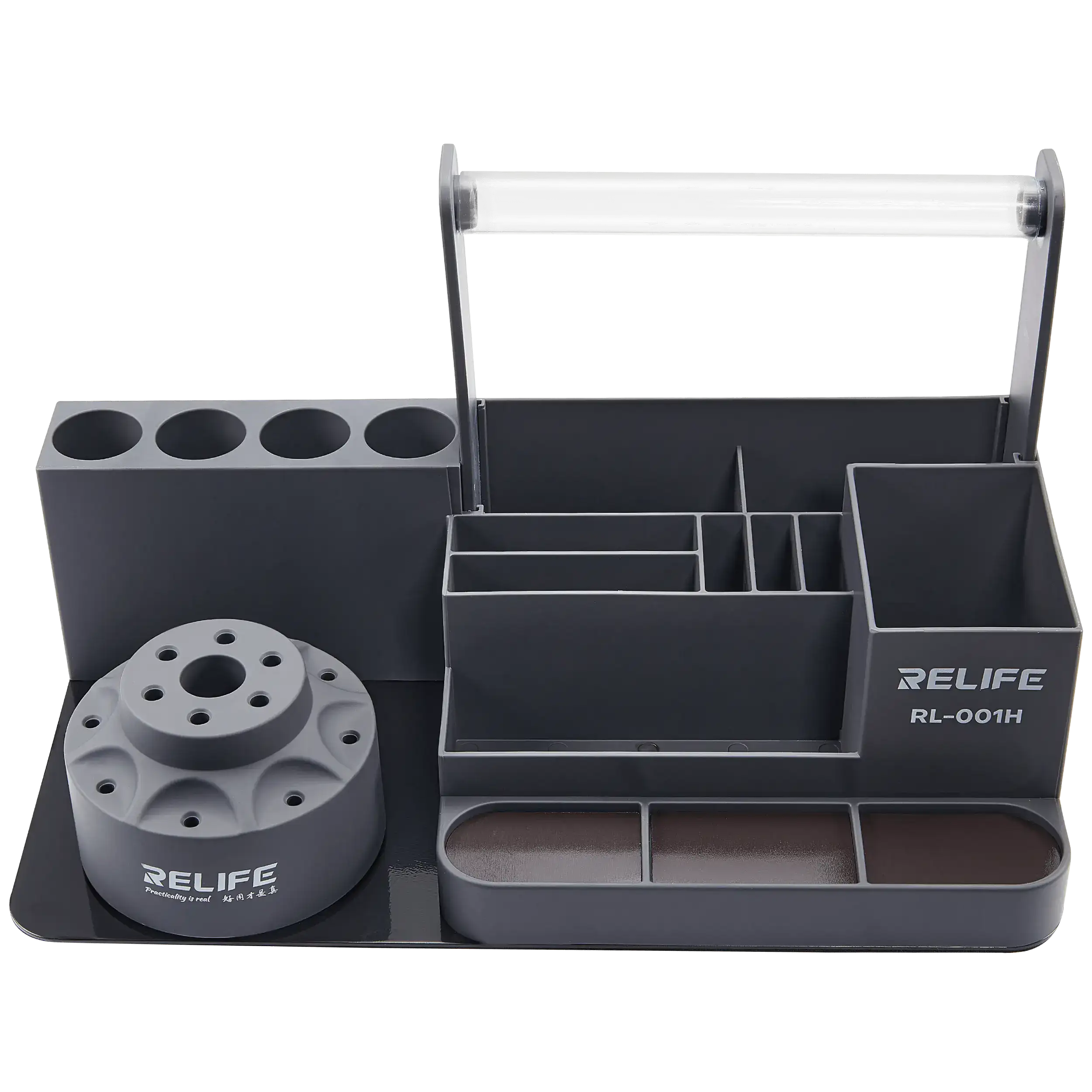 RL-001H Drehbare multifunktionale Reparatur-Aufbewahrung Grau (Relife)