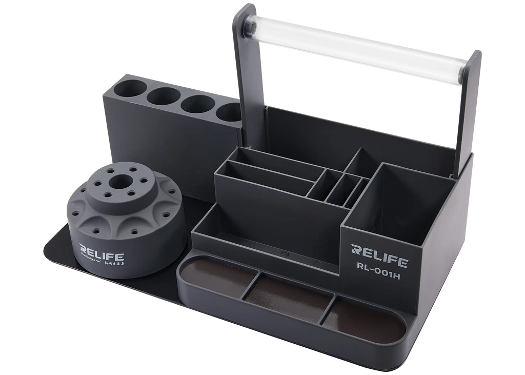 RL-001H Drehbare multifunktionale Reparatur-Aufbewahrung Grau (Relife)