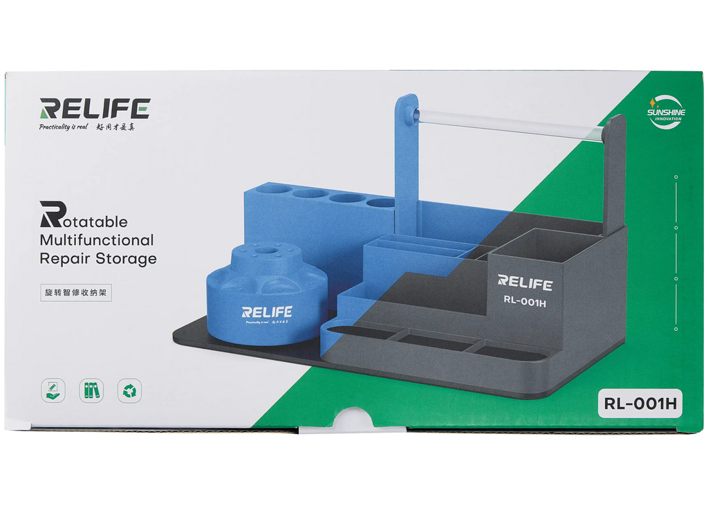 RL-001H Drehbare multifunktionale Reparatur-Aufbewahrung Grau (Relife)