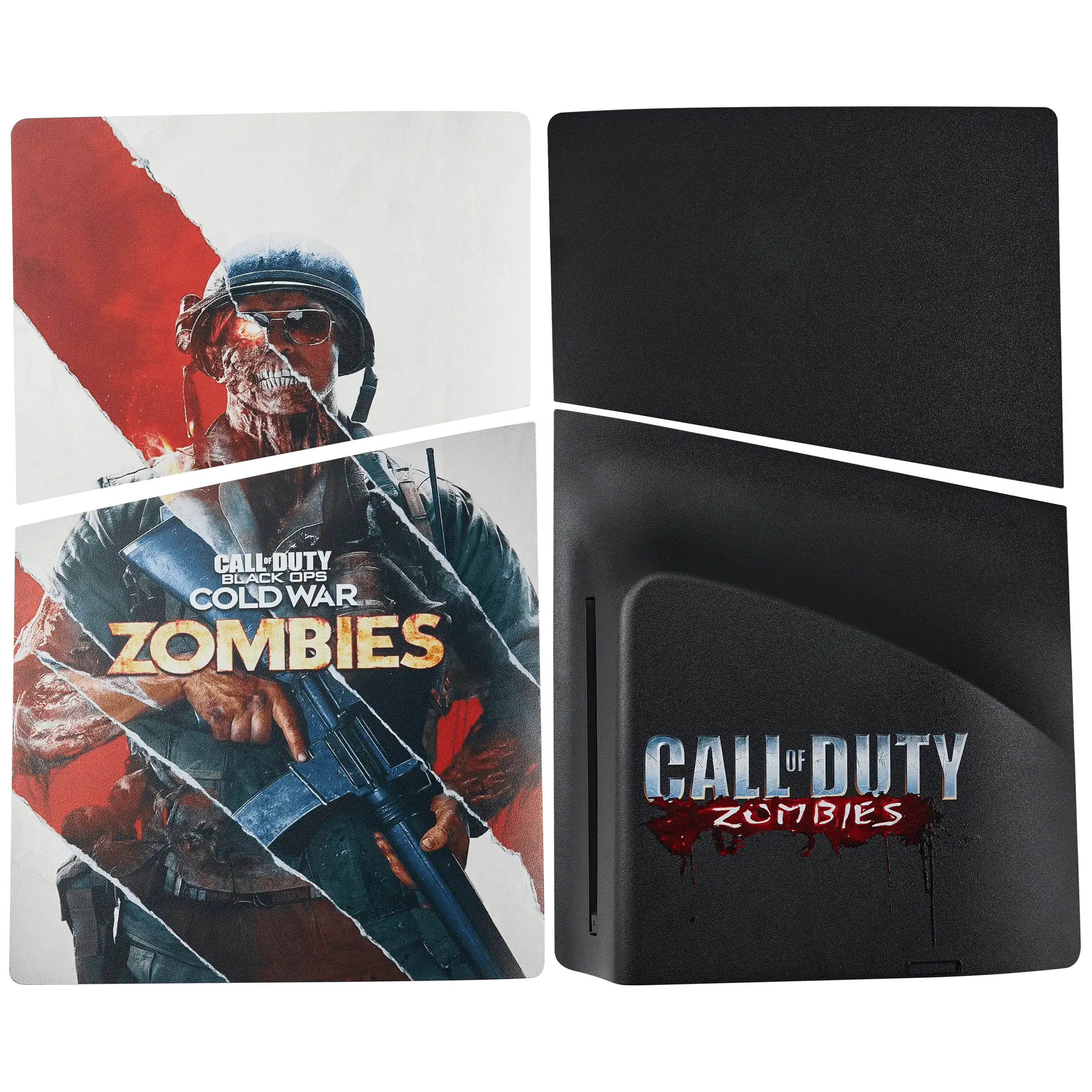 Faceplate (top and bottom) for Sony PlayStation 5 Slim Disc Edition (Call of Duty: Black OPS Cold War Zombies)
