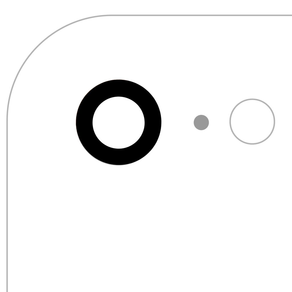 Rear Camera Lens with Adhesive (Glass Only) for iPhone 7 / 8 / SE (2020) / SE (2022) Aftermarket Plus (10-Pack)