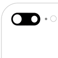 Kameralinse hinten Aftermarket mit Klebstoff für iPhone 7/8 Plus (10er-Pack)