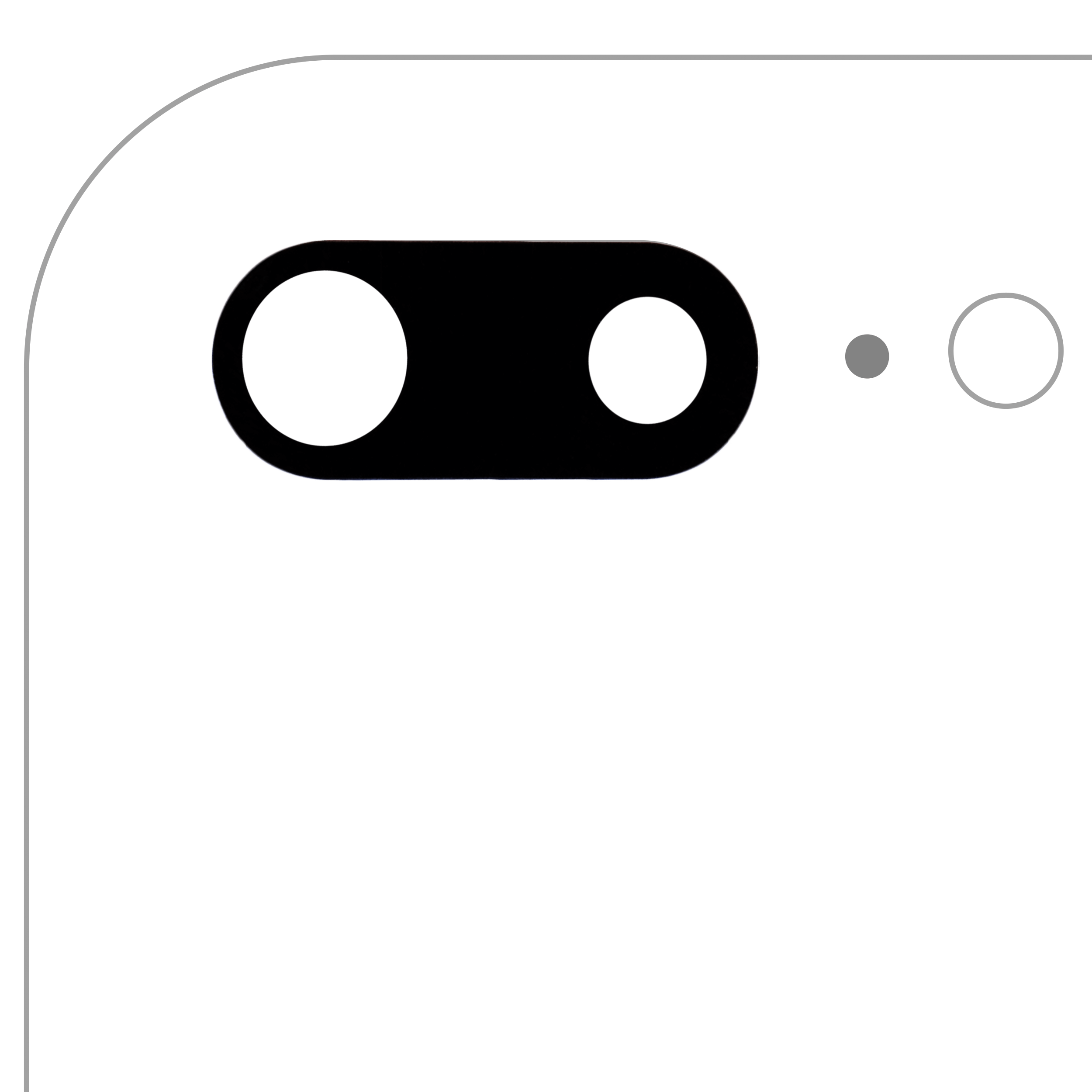 Kameralinse hinten Aftermarket mit Klebstoff für iPhone 7/8 Plus (10er-Pack)