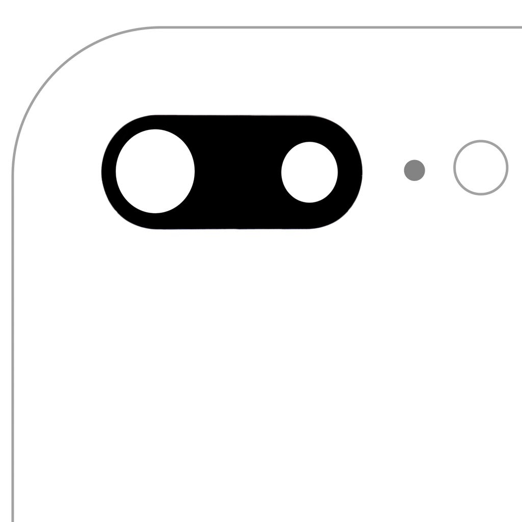 Rear Camera Lens with Adhesive (Glass Only) for iPhone 7 Plus / 8 Plus (10-Pack) (Aftermarket Plus)