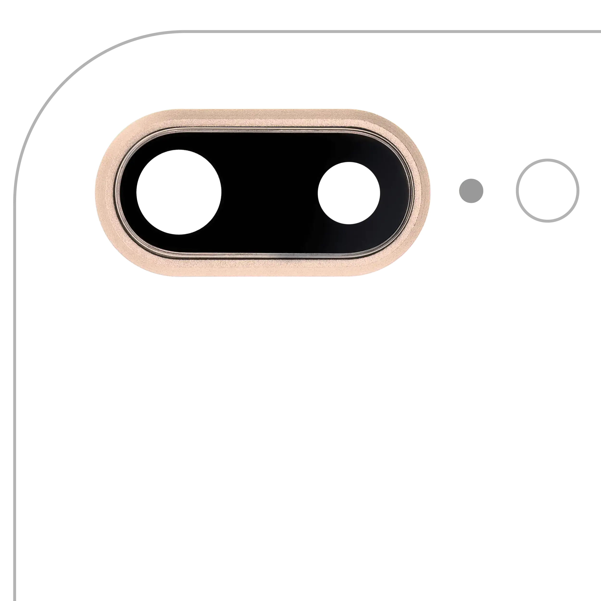 Rear Camera Lens with Holder and Frame for iPhone 8 Plus (Aftermarket Plus) (Gold) (10-Pack)