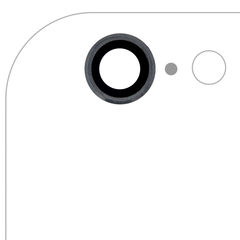 Kameralinse hinten für iPhone 6 / 6S (Space Grau) (10er Pack)