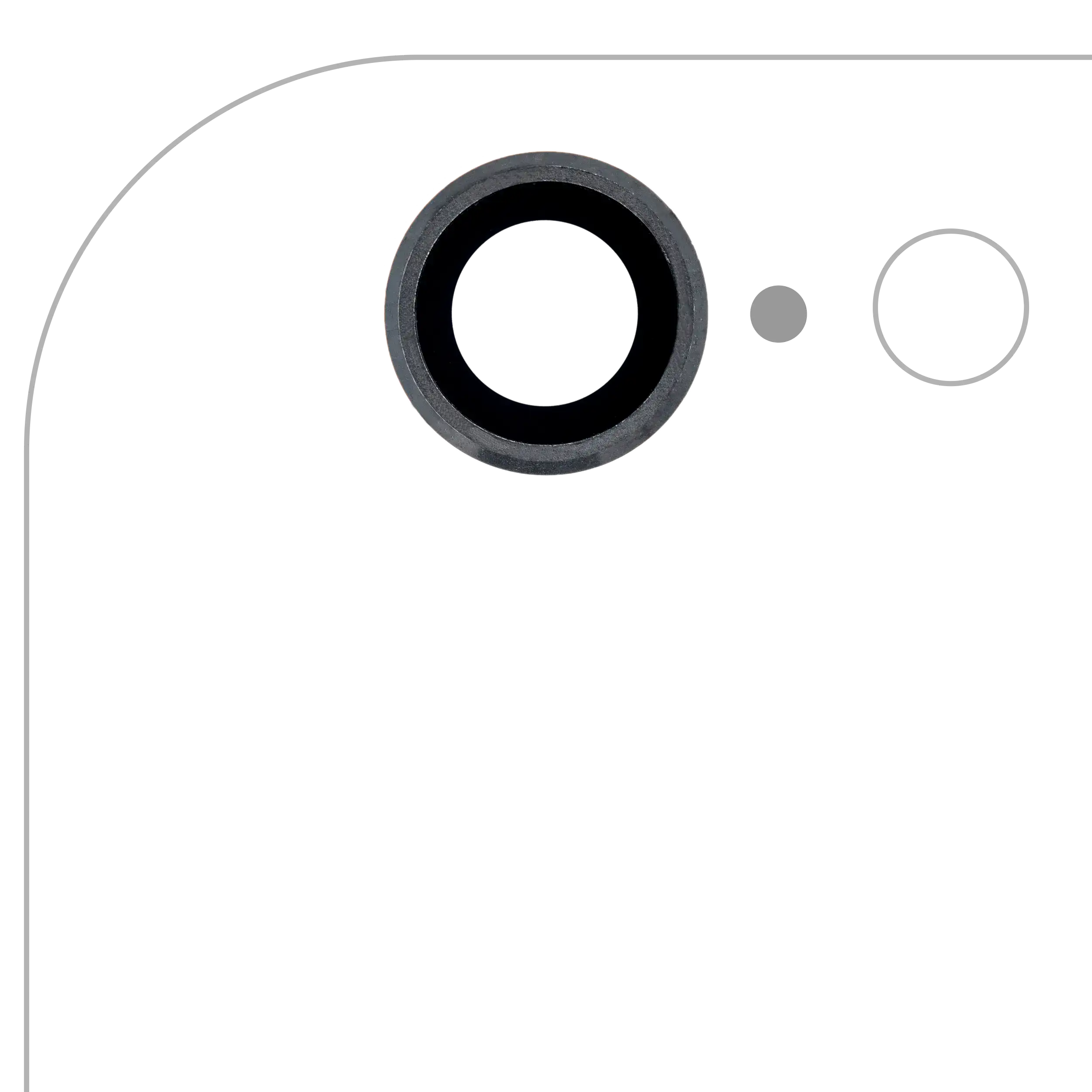 Kameralinse hinten für iPhone 6 / 6S (Space Grau) (10er Pack)