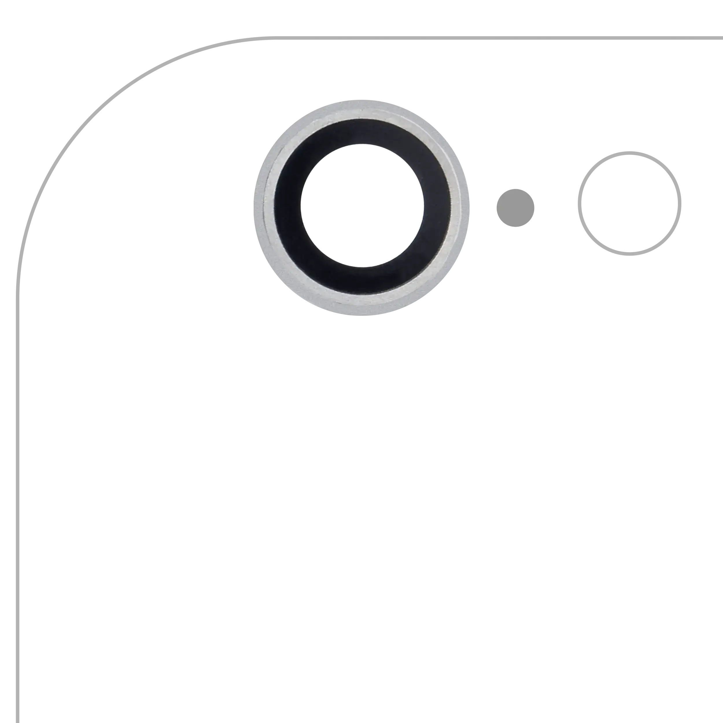 Kameralinse hinten für iPhone 6 / 6S (Silber) (10er-Pack) (Echtsaphir Premium)