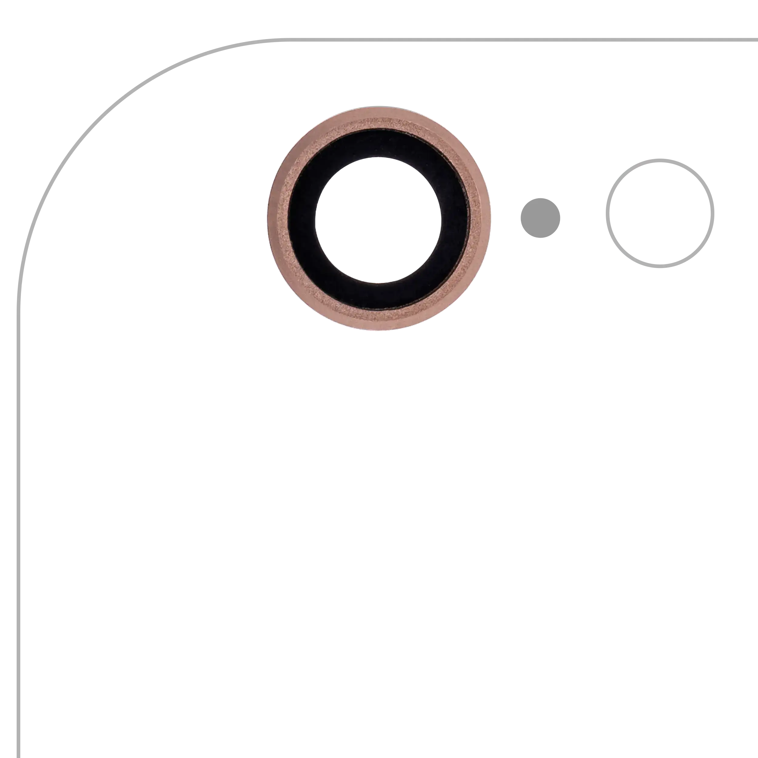 Rear Camera Lens for iPhone 6 / 6S (Rose Gold) (10-Pack) (Genuine Sapphire Glass | Premium)