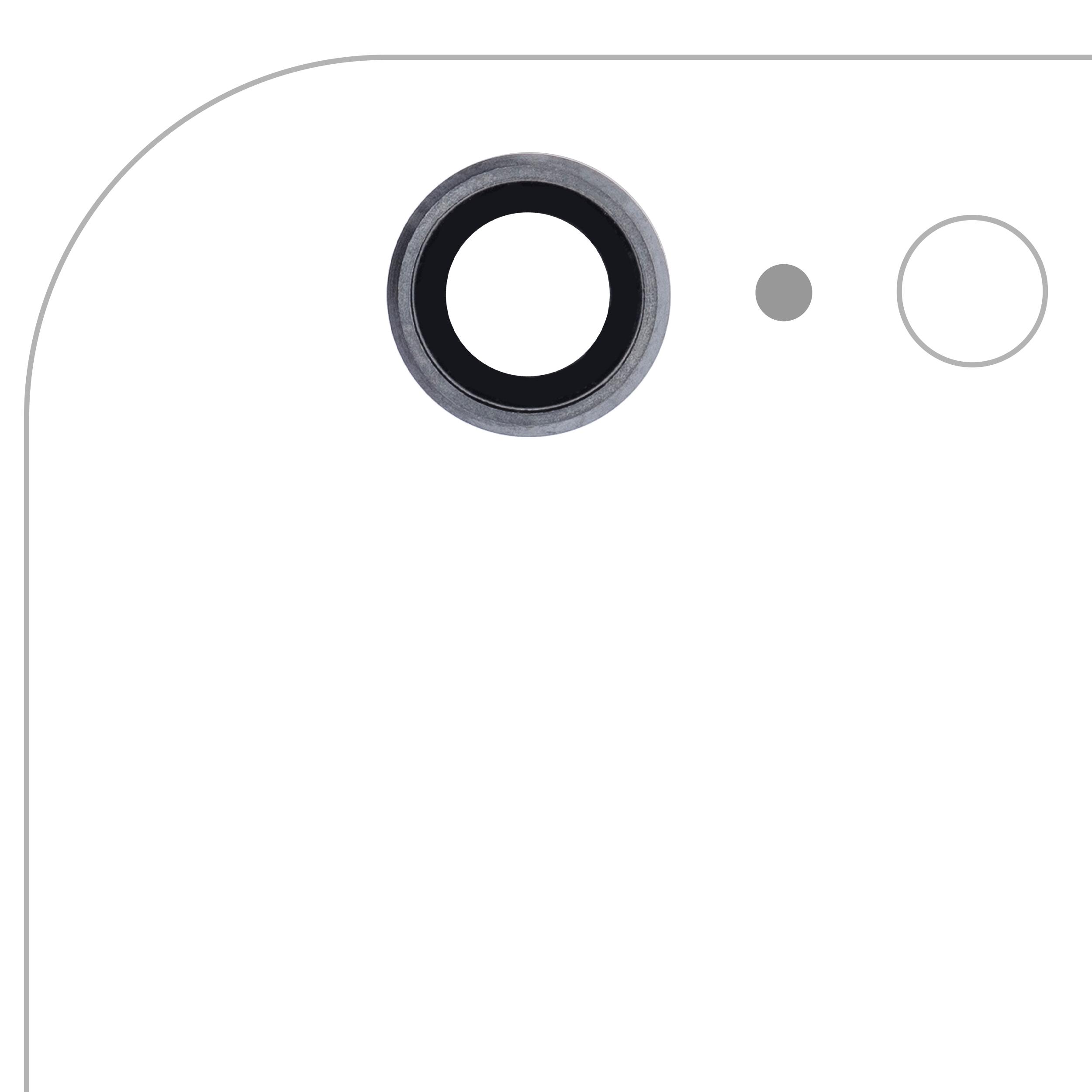 Kameralinse hinten für iPhone 6/6S Plus Space Grau 10er-Pack Saphir Premium