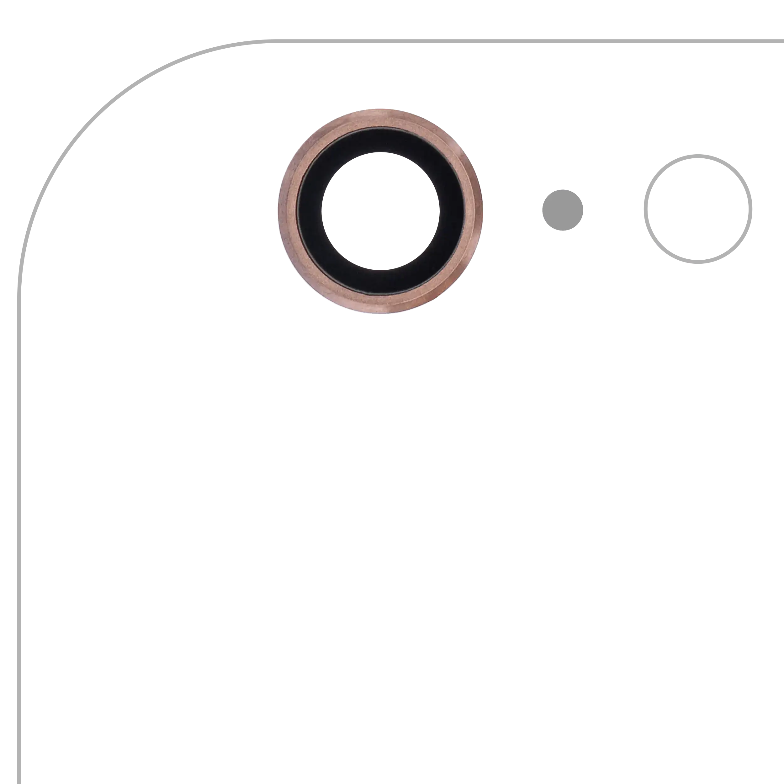 Kameralinse hinten für iPhone 6 Plus/6S Plus (Roségold) 10er-Pack Saphir Premium