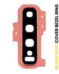 Kameralinse hinten mit Abdeckrahmenring für Samsung Galaxy S10 Plus (Pink)