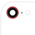 Kameralinse hinten mit Rahmen für iPhone 8/SE 2020/2022 Rot 10er-Pack Saphir