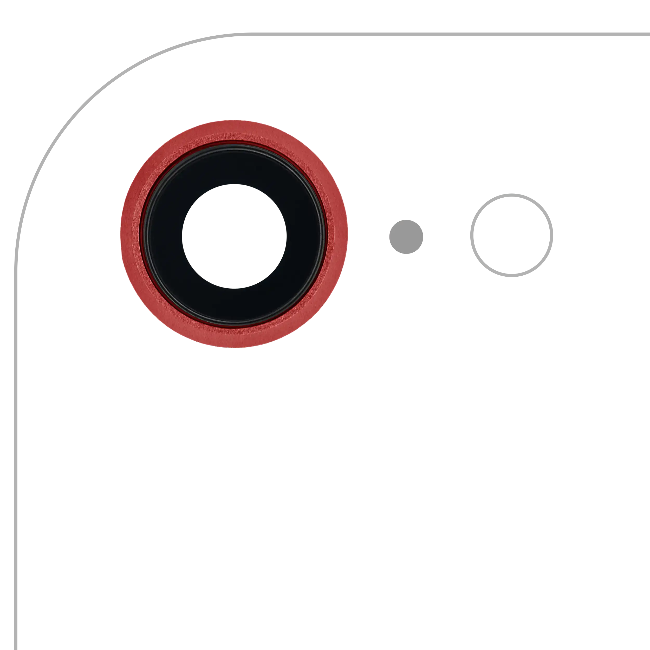 Kameralinse hinten mit Rahmen für iPhone 8/SE 2020/2022 Rot 10er-Pack Saphir