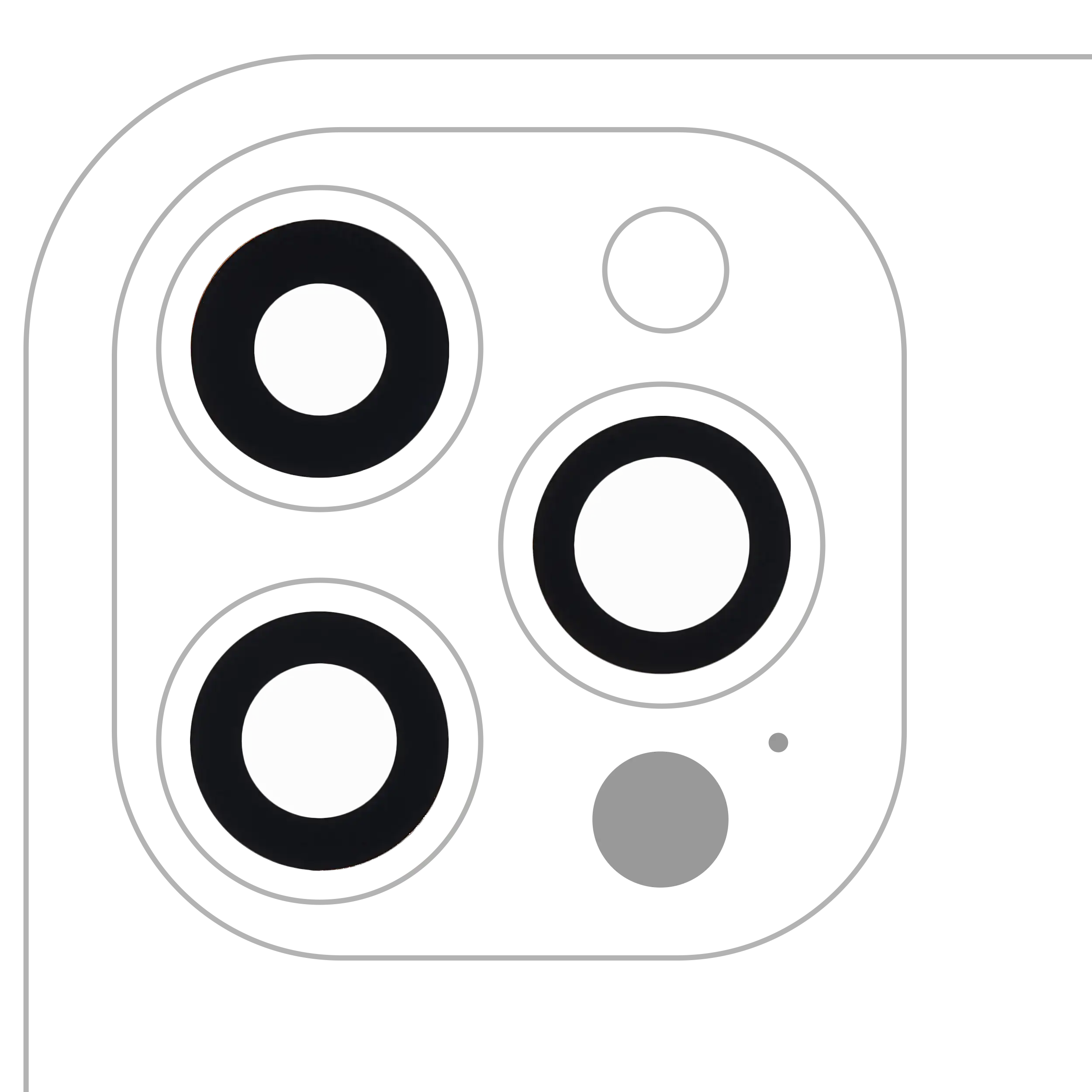 Rückkamera nur Glas mit Kleber für iPhone 12 Pro Max 3er Set Echt Saphir Premium