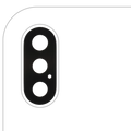 Rear Camera Lens Glass (Glass Only) with Adhesive for iPhone X (All Colors) (10 Pack) (Real Sapphire Premium)