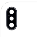 Kameralinse hinten mit Halterung und Rahmen für iPhone XS / XS Max (Space Grau)