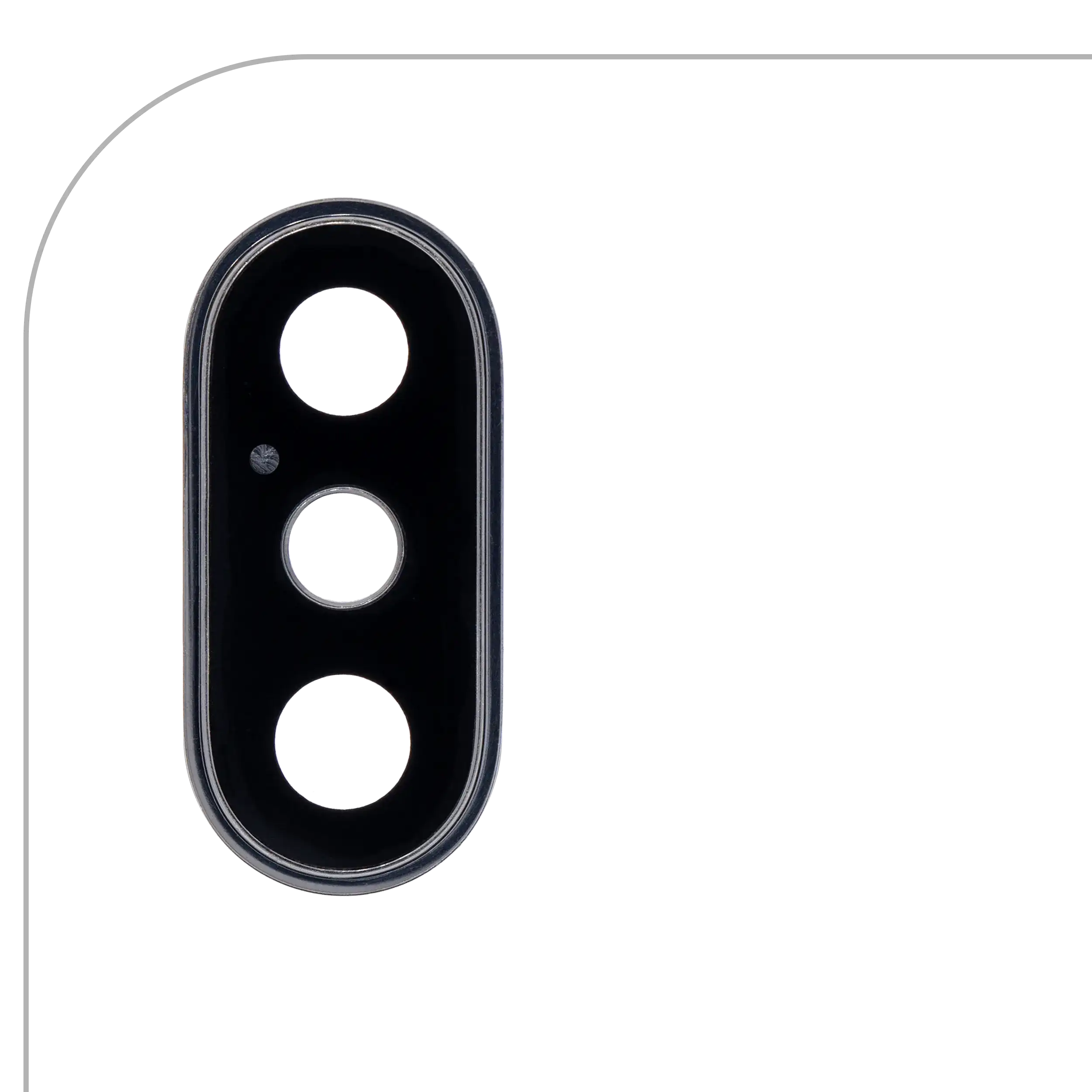 Kameralinse hinten mit Halterung und Rahmen für iPhone XS / XS Max (Space Grau)
