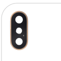 Kameralinse hinten mit Halterung und Rahmen für iPhone XS / XS Max (Gold)