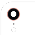 Rear Camera Lens with Holder and Bezel for iPhone XR (Coral) (10-Pack) (Genuine Sapphire Premium)