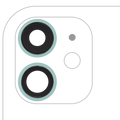 Rear Camera Lens with Holder and Frame for iPhone 11 (2 pcs) (Aftermarket Plus) (Green)